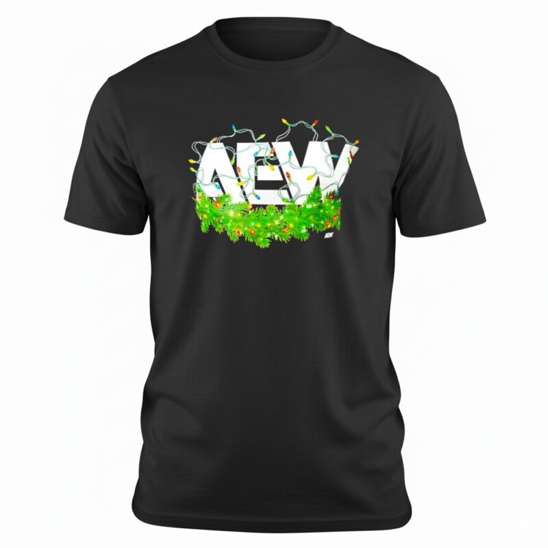 AEW decorated Christmas lights graphic shirt