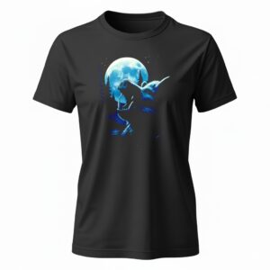 Boar Howling at the Moon Ladies T-Shirt