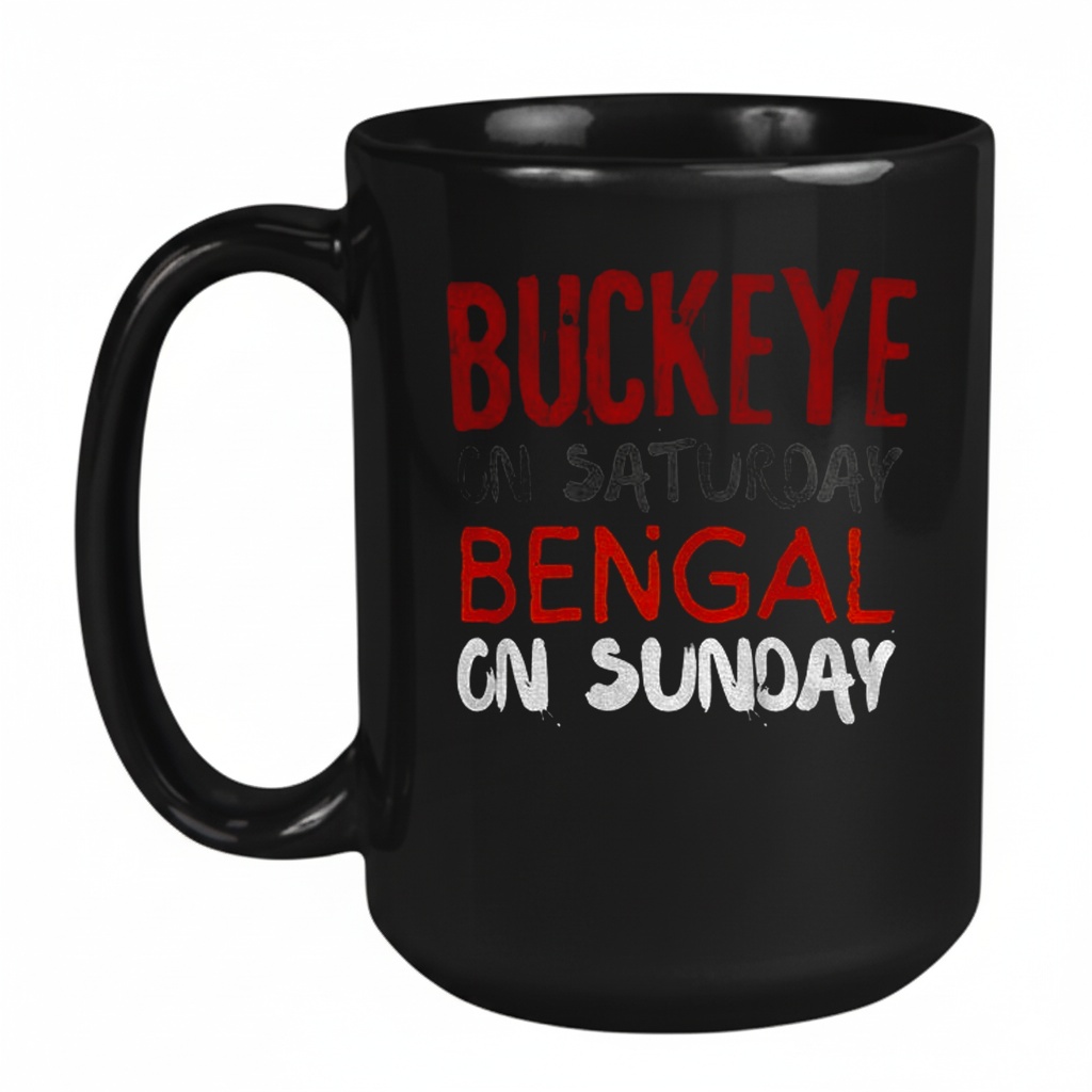 Buckeyes Bengals Saturday on Sunday Cincinnati vs Ohio State Mug Buckeyes Bengals Saturday on Sunday Cincinnati vs Ohio State Mug