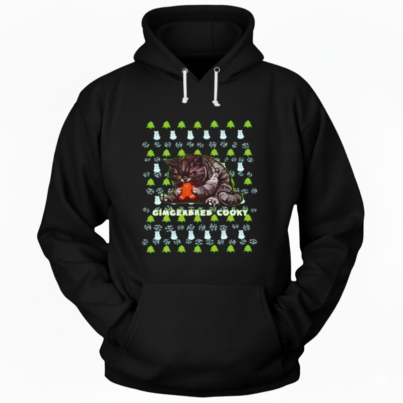 Cat Gimgerbreb cooky Christmas Hoodie