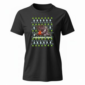 Cat Gimgerbreb cooky Christmas Ladies T-Shirt