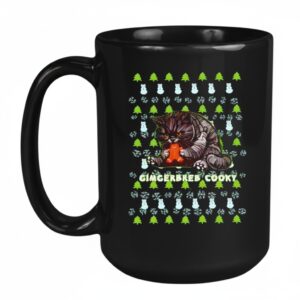 Cat Gimgerbreb cooky Christmas Mug