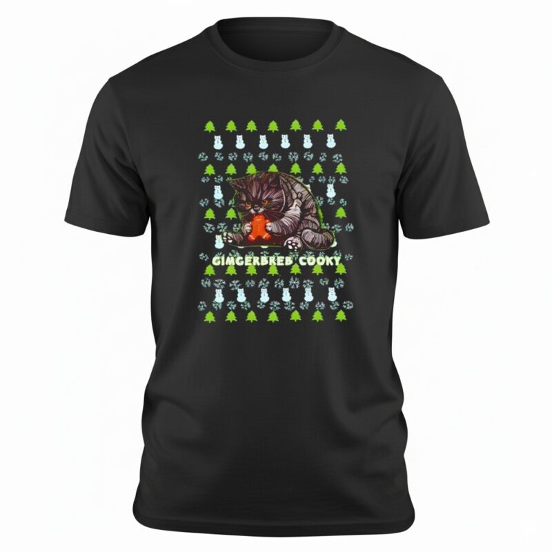 Cat Gimgerbreb cooky Christmas shirt