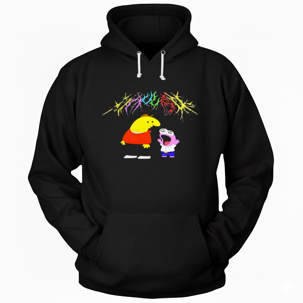 Charlie And Pim Smiling Friends Mauled Hoodie Charlie And Pim Smiling Friends Mauled Hoodie