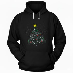 Christmas tree music lover Merry Xmas 2025 Hoodie