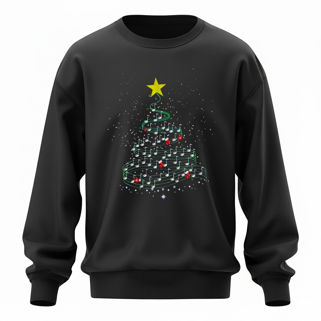 Christmas tree music lover Merry Xmas 2025 Sweatshirt Christmas tree music lover Merry Xmas 2025 Sweatshirt