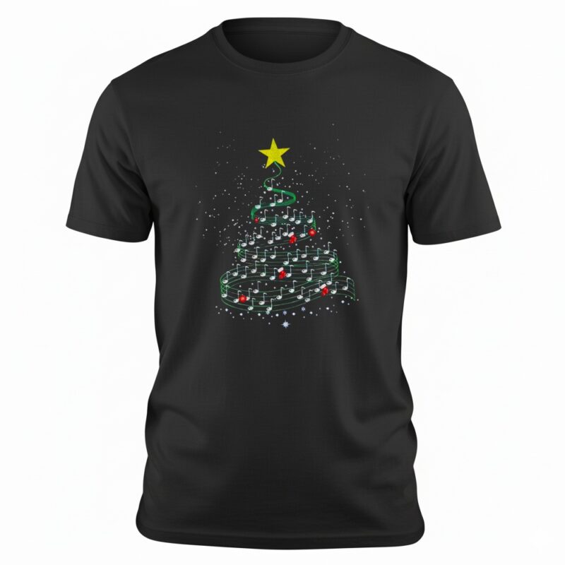Christmas tree music lover Merry Xmas 2025 shirt
