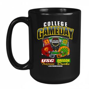 College GameDay USC vs. Oregon Ticket Live from Eugene helmet Mug