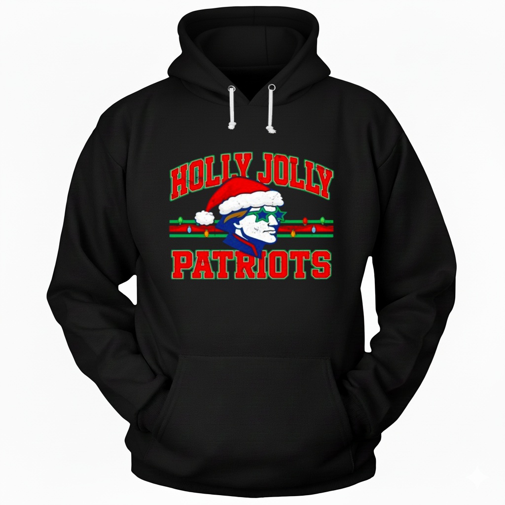 Holly Jolly Patriots Christmas Hoodie Holly Jolly Patriots Christmas Hoodie