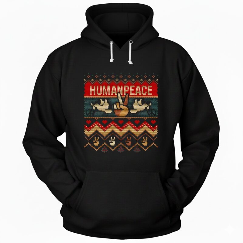 Humanpeace Christmas Hoodie
