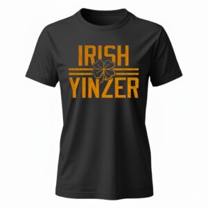 Irish Yinzer Pittsburgh St Patricks Day 412 Yinzer Nation Steel City Football Ladies T-Shirt
