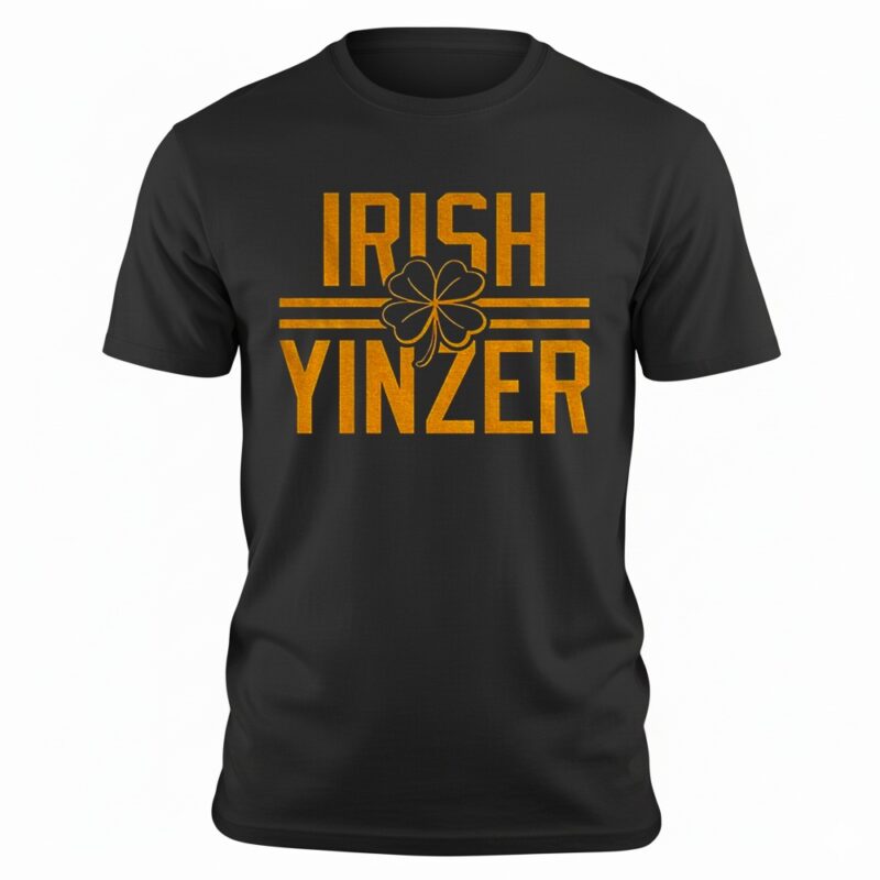 Irish Yinzer Pittsburgh St Patricks Day 412 Yinzer Nation Steel City Football shirt