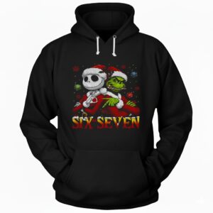 Jack Skellington And Grinch Six seven 6 7 meme Hoodie