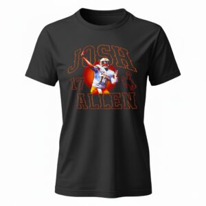 Josh Allen Wyoming Cowboys 17 logo Ladies T-Shirt