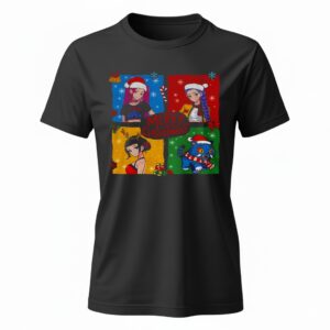 Kpop Demon Hunter Xmas Rumi Mira Zoey Merry Christmas Ladies T-Shirt