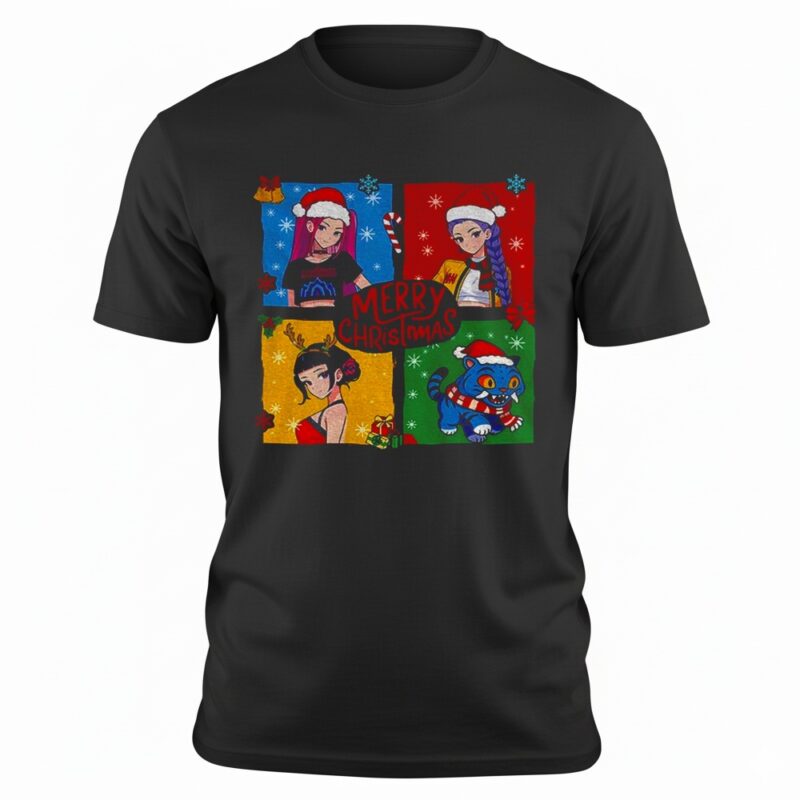 Kpop Demon Hunter Xmas Rumi Mira Zoey Merry Christmas shirt