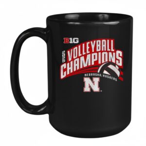 Nebraska Huskers Volleyball Champions 2025 BIG logo Mug