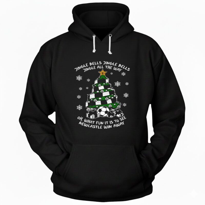 Newcastle Christmas tree jingle bells jingle all the way Hoodie