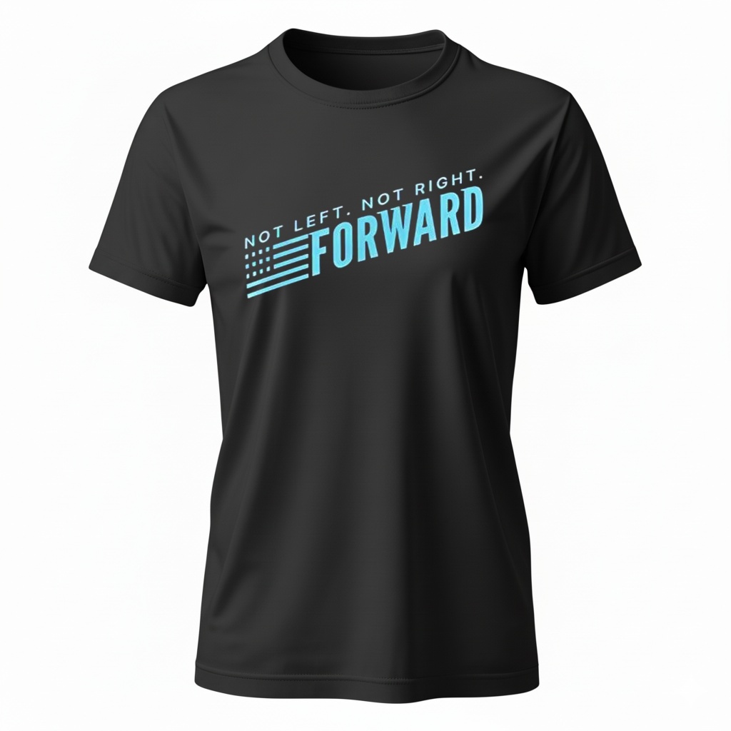Not Left Not Right Forward Party Ladies T-Shirt Not Left Not Right Forward Party Ladies T-Shirt