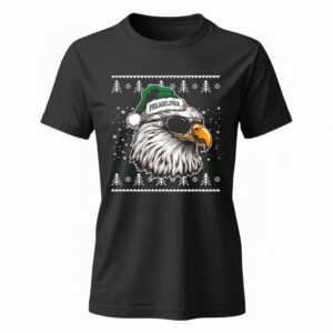 Philadelphia Football Mascot Ugly Pattern Vintage Christmas Ladies T-Shirt