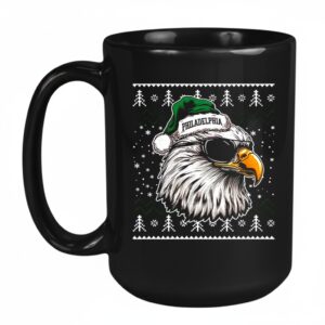 Philadelphia Football Mascot Ugly Pattern Vintage Christmas Mug