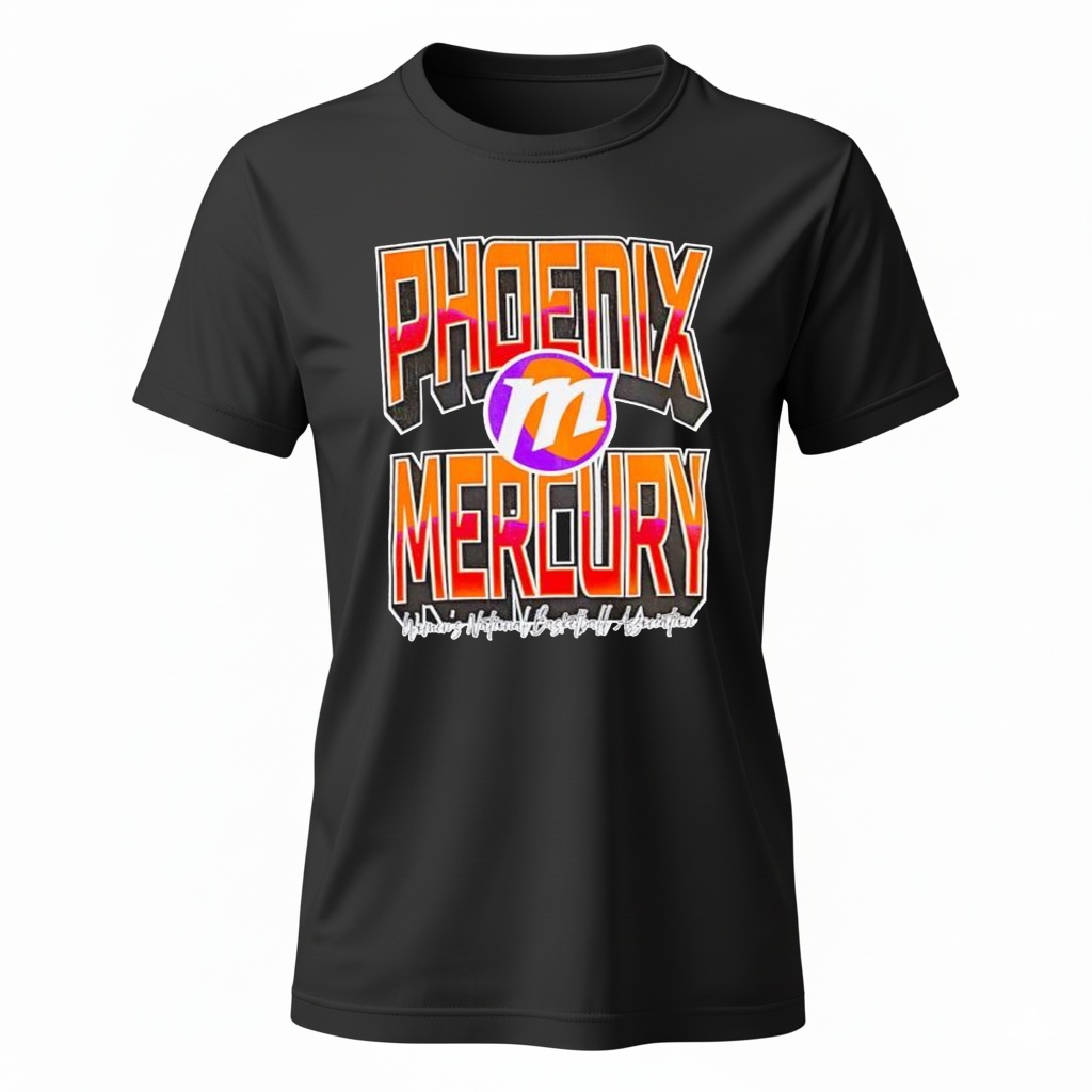 Phoenix Mercury Logo Homage Ladies T-Shirt Phoenix Mercury Logo Homage Ladies T-Shirt
