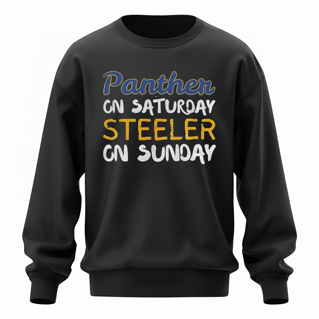 Pittsburgh Steelers Pitt Panthers Panthers on Saturday Steelers on Sunday Sweatshirt Pittsburgh Steelers Pitt Panthers Panthers on Saturday Steelers on Sunday Sweatshirt