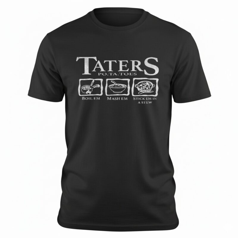 Potatoes Boil Em Mash Em Stick Em in a Stew Lord of the Rings Ugly Christmas shirt