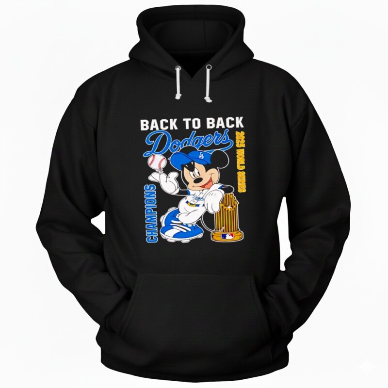 Premium Mickey x Dodgers 2025 World Series Champions Hoodie