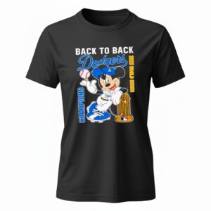 Premium Mickey x Dodgers 2025 World Series Champions Ladies T-Shirt