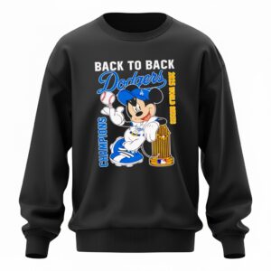 Premium Mickey x Dodgers 2025 World Series Champions Sweatshirt