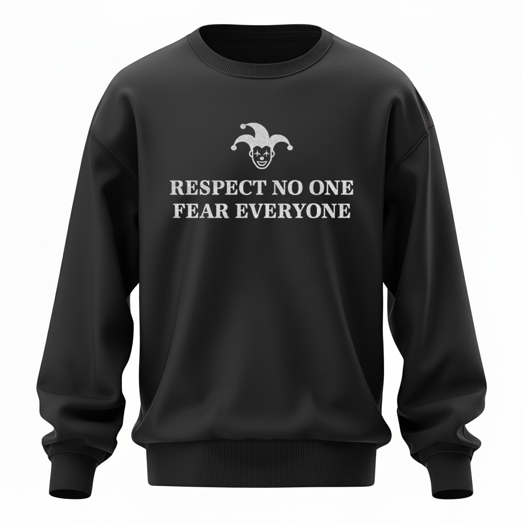 Respect no one fear everyone Sweatshirt Respect no one fear everyone Sweatshirt
