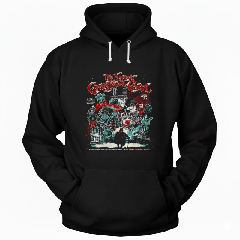 Retro Muppet Christmas Carol 90s Xmas Hoodie
