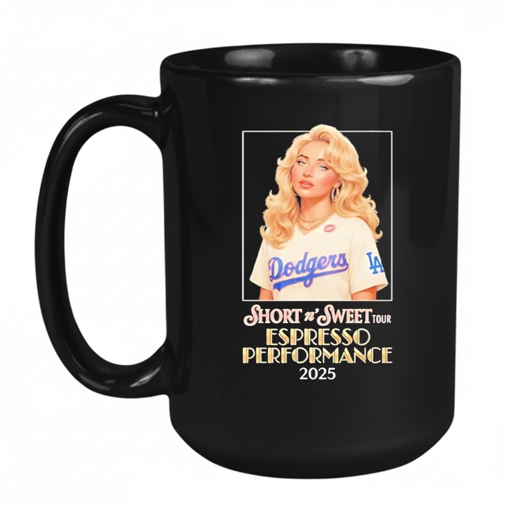 Sabrina Carpenter x Los Angeles Dodgers Short n Sweet Tour 2025 Espresso Performance Mug Sabrina Carpenter x Los Angeles Dodgers Short n Sweet Tour 2025 Espresso Performance Mug