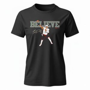 Shedeur Sanders Believe signature player Ladies T-Shirt