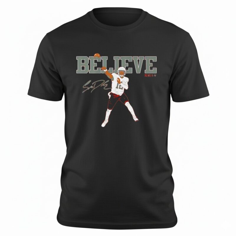 Shedeur Sanders Believe signature player shirt
