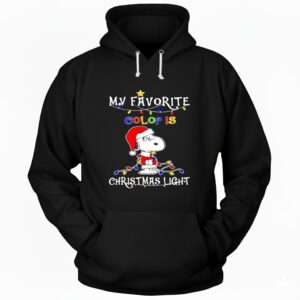 Snoopy My Favorite Color Is Christmas Light Hoodie