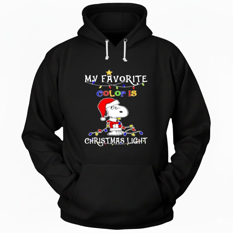 Snoopy My Favorite Color Is Christmas Light Hoodie