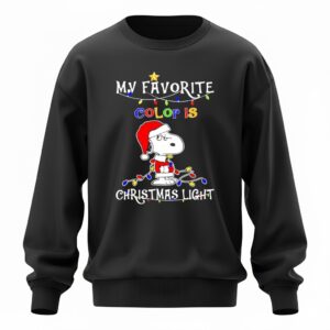 Snoopy My Favorite Color Is Christmas Light Sweatshirt