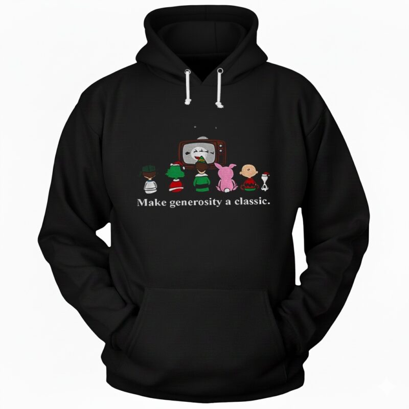 Snoopy and Peanuts friends make generosity a classic Merry Christmas Hoodie