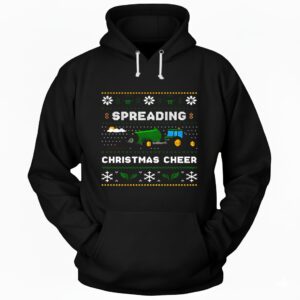 Spreading Christmas Cheer Green Farming Hoodie