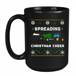 Spreading Christmas Cheer Green Farming Mug