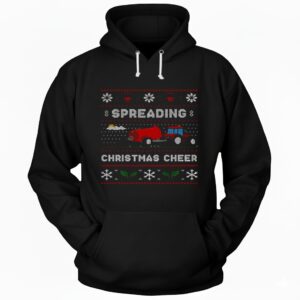 Spreading Christmas Cheer Red Farming Hoodie