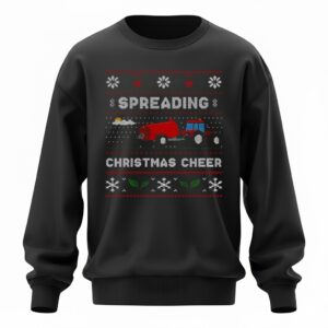 Spreading Christmas Cheer Red Farming Sweatshirt