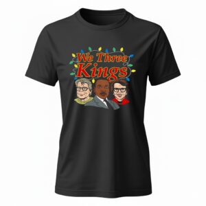 We Three Kings Christmas light Merry Xmas Ladies T-Shirt