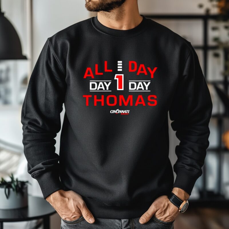 All Day Day 1 Day Thomas of the Cincinnati Bearcats graphic_Crewneck Sweatshirt