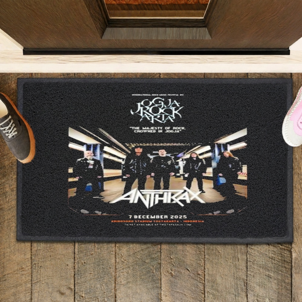 Anthrax Dec 07 2025 Stadion Kridosono Yogyakarta Indonesia_Rubber Doormat Anthrax Dec 07 2025 Stadion Kridosono Yogyakarta Indonesia_Rubber Doormat