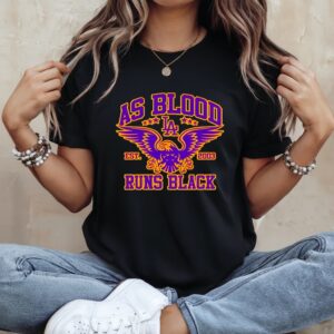 As Blood Runs Black Eagle Crest Purple n Gold_Ladies T-Shirt