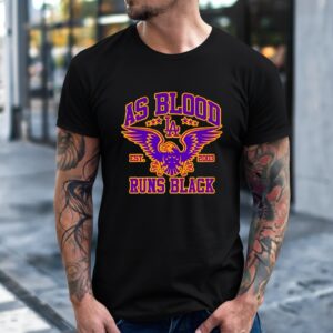 As Blood Runs Black Eagle Crest Purple n Gold_T-Shirt