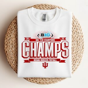 Big Championship 2025 Big Ten Champions Champs Indiana Hoosiers Football_Crewneck Sweatshirt